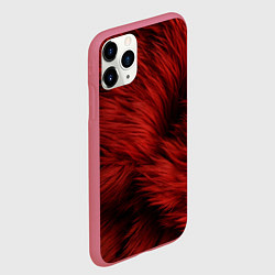 Чехол iPhone 11 Pro матовый Красная шерсть, цвет: 3D-малиновый — фото 2