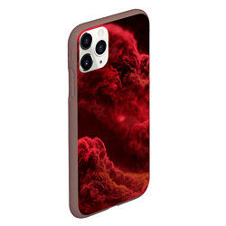 Чехол iPhone 11 Pro матовый Красный густой дым инферно - inferno red, цвет: 3D-коричневый — фото 2
