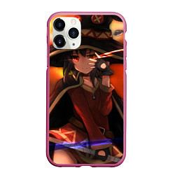 Чехол iPhone 11 Pro матовый Konosuba Мэгумин cute, цвет: 3D-малиновый