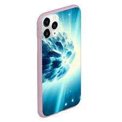 Чехол iPhone 11 Pro матовый Неоновая комета - нейросеть, цвет: 3D-розовый — фото 2