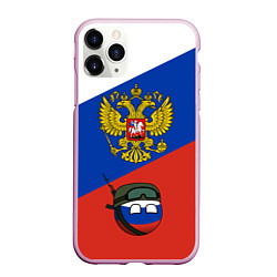 Чехол iPhone 11 Pro матовый Россия - на страже, цвет: 3D-розовый