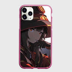 Чехол iPhone 11 Pro матовый Konosuba Мэгумин милая, цвет: 3D-малиновый