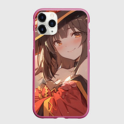 Чехол iPhone 11 Pro матовый Konosuba Мэгумин милая, цвет: 3D-малиновый
