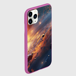Чехол iPhone 11 Pro матовый Вселенная и планеты, цвет: 3D-фиолетовый — фото 2