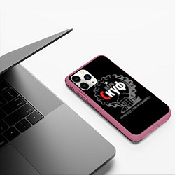 Чехол iPhone 11 Pro матовый Скуф клуб, цвет: 3D-малиновый — фото 2
