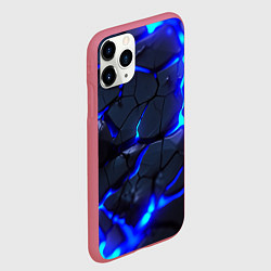 Чехол iPhone 11 Pro матовый Синее ледяное свечение, цвет: 3D-малиновый — фото 2