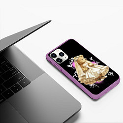 Чехол iPhone 11 Pro матовый Невеста - медведь, цвет: 3D-фиолетовый — фото 2