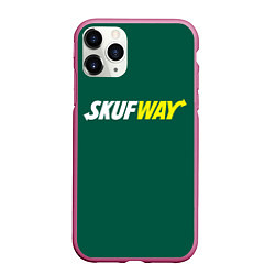 Чехол iPhone 11 Pro матовый Skuf - way, цвет: 3D-малиновый