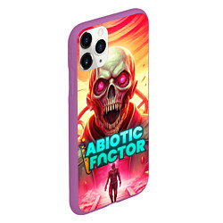 Чехол iPhone 11 Pro матовый Abiotic Factor монстр с черепом, цвет: 3D-фиолетовый — фото 2