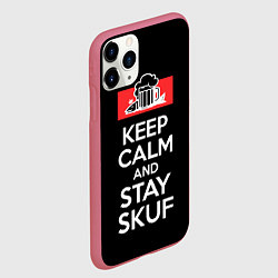 Чехол iPhone 11 Pro матовый Keep calm and stay skuf, цвет: 3D-малиновый — фото 2