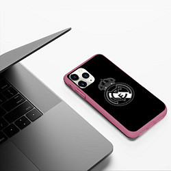 Чехол iPhone 11 Pro матовый Barcelona fc sport club, цвет: 3D-малиновый — фото 2