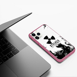 Чехол iPhone 11 Pro матовый Stalker fire steel, цвет: 3D-малиновый — фото 2