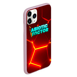 Чехол iPhone 11 Pro матовый Abiotic Factor логотип на красном неоновом фоне, цвет: 3D-розовый — фото 2