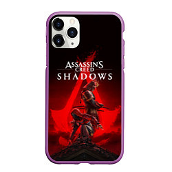 Чехол iPhone 11 Pro матовый Главные герои Assassins creed shadows, цвет: 3D-фиолетовый