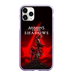 Чехол iPhone 11 Pro матовый Главные герои Assassins creed shadows, цвет: 3D-светло-сиреневый
