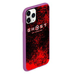 Чехол iPhone 11 Pro матовый Призрак Тсусимы кровь самурая, цвет: 3D-фиолетовый — фото 2
