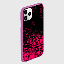 Чехол iPhone 11 Pro матовый Fortnite розовый стиль геймер, цвет: 3D-фиолетовый — фото 2