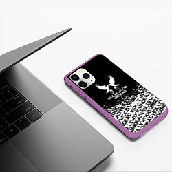 Чехол iPhone 11 Pro матовый Hollywood Undead rock, цвет: 3D-фиолетовый — фото 2