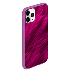 Чехол iPhone 11 Pro матовый Мех в цвете маджента, цвет: 3D-фиолетовый — фото 2