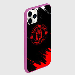 Чехол iPhone 11 Pro матовый Манчестер Сити краски, цвет: 3D-фиолетовый — фото 2