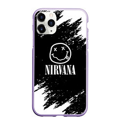 Чехол iPhone 11 Pro матовый Nirvana текустура краски, цвет: 3D-светло-сиреневый