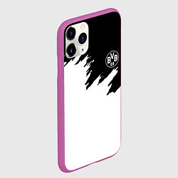 Чехол iPhone 11 Pro матовый Borussia краски белые, цвет: 3D-фиолетовый — фото 2
