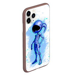 Чехол iPhone 11 Pro матовый Инопланетянин среди звезд - An alien among the sta, цвет: 3D-коричневый — фото 2