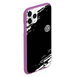 Чехол iPhone 11 Pro матовый Inter абстрактные краски текстура, цвет: 3D-фиолетовый — фото 2