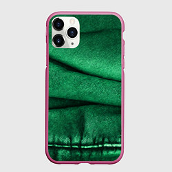 Чехол iPhone 11 Pro матовый Зеленая джинса, цвет: 3D-малиновый