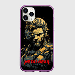 Чехол iPhone 11 Pro матовый Веном Снейк Metal gear game, цвет: 3D-фиолетовый