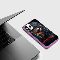 Чехол iPhone 11 Pro матовый Веном Снейк из игры Metal gear, цвет: 3D-фиолетовый — фото 2