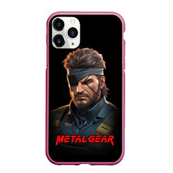 Чехол iPhone 11 Pro матовый Веном Снейк из игры Metal gear, цвет: 3D-малиновый