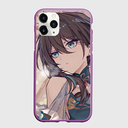Чехол iPhone 11 Pro матовый Honkai Star Rail Ruan Мэй, цвет: 3D-фиолетовый