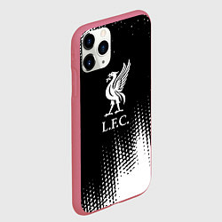 Чехол iPhone 11 Pro матовый Liverpool краски, цвет: 3D-малиновый — фото 2