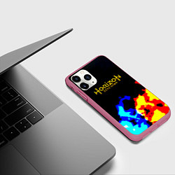 Чехол iPhone 11 Pro матовый Horizon zero dawn огненный стиль, цвет: 3D-малиновый — фото 2