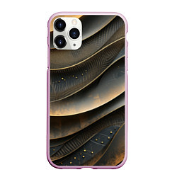 Чехол iPhone 11 Pro матовый Лакшери текстура с узорами, цвет: 3D-розовый