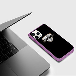 Чехол iPhone 11 Pro матовый Aurus logo, цвет: 3D-фиолетовый — фото 2