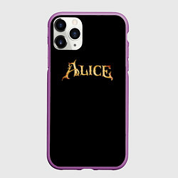 Чехол iPhone 11 Pro матовый Alice american mcgee, цвет: 3D-фиолетовый