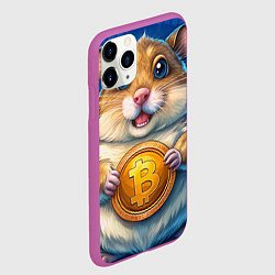 Чехол iPhone 11 Pro матовый Хомячок с криптой, цвет: 3D-фиолетовый — фото 2