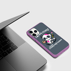 Чехол iPhone 11 Pro матовый Я просто творчески безумен, цвет: 3D-фиолетовый — фото 2