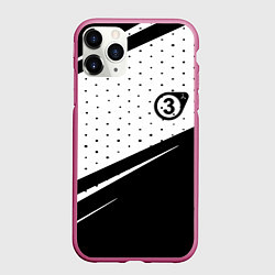 Чехол iPhone 11 Pro матовый Half life pattern valve, цвет: 3D-малиновый