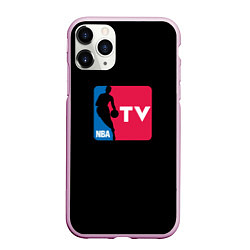 Чехол iPhone 11 Pro матовый NBA tv logo, цвет: 3D-розовый