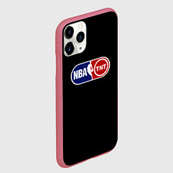 Чехол iPhone 11 Pro матовый NBA logo tnt, цвет: 3D-малиновый — фото 2