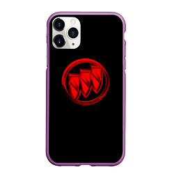 Чехол iPhone 11 Pro матовый Buick red logo, цвет: 3D-фиолетовый