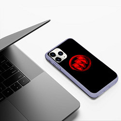 Чехол iPhone 11 Pro матовый Buick red logo, цвет: 3D-светло-сиреневый — фото 2