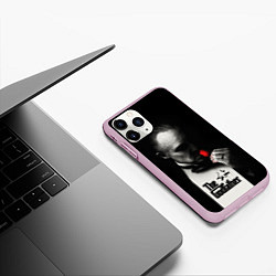 Чехол iPhone 11 Pro матовый The Godfather - Don Vito, цвет: 3D-розовый — фото 2