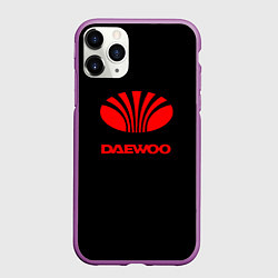 Чехол iPhone 11 Pro матовый Daewoo red logo, цвет: 3D-фиолетовый