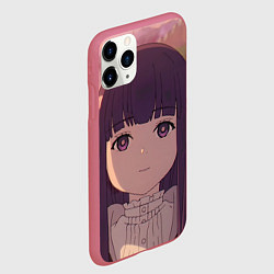 Чехол iPhone 11 Pro матовый Милая Ферн, цвет: 3D-малиновый — фото 2