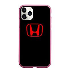 Чехол iPhone 11 Pro матовый Honda red logo auto, цвет: 3D-малиновый