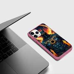 Чехол iPhone 11 Pro матовый Elden Ring black knight, цвет: 3D-малиновый — фото 2